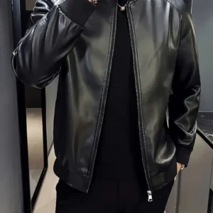 Chaqueta de Cuero PU para Hombre